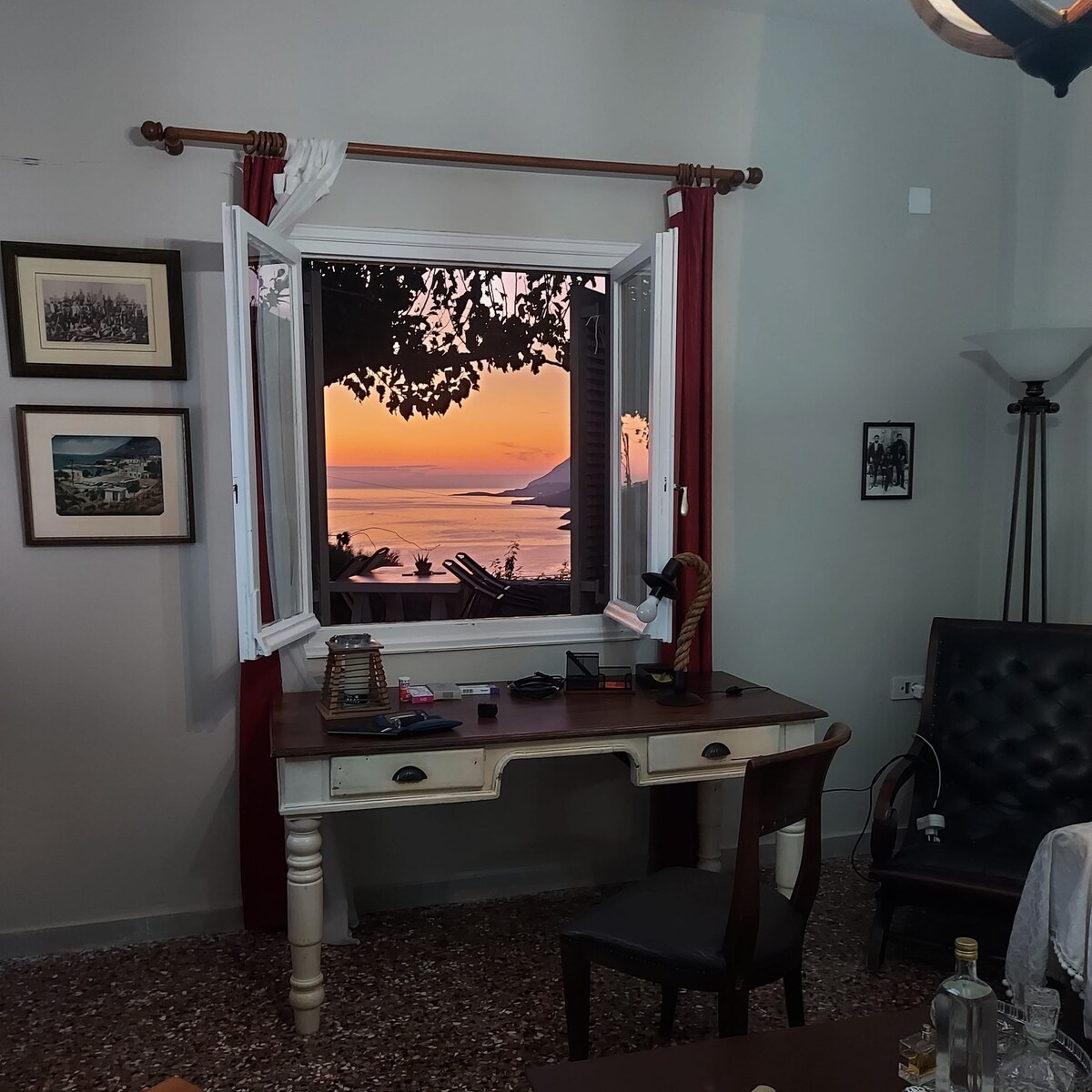 Sunset seen from the living room window