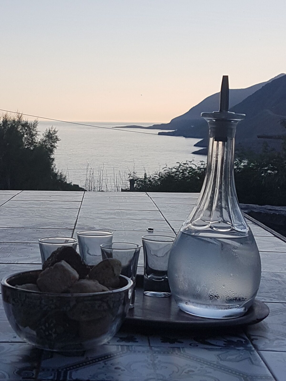 Sea view from the terrace at Areti's Archodiko